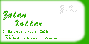 zalan koller business card